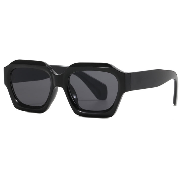 Dame modische geometriske oversized solbriller Luvikno