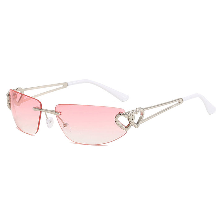 Dame Cat-Eye solbriller med unikt hjerte-design og beskyttende UV-filter Luvikno