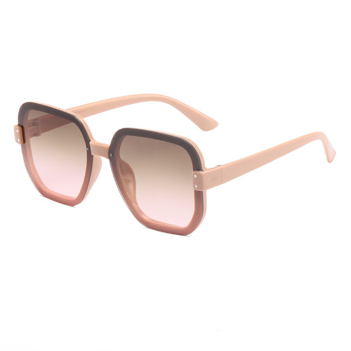 Dame modische quadratiske solbriller med gradient glass Luvikno