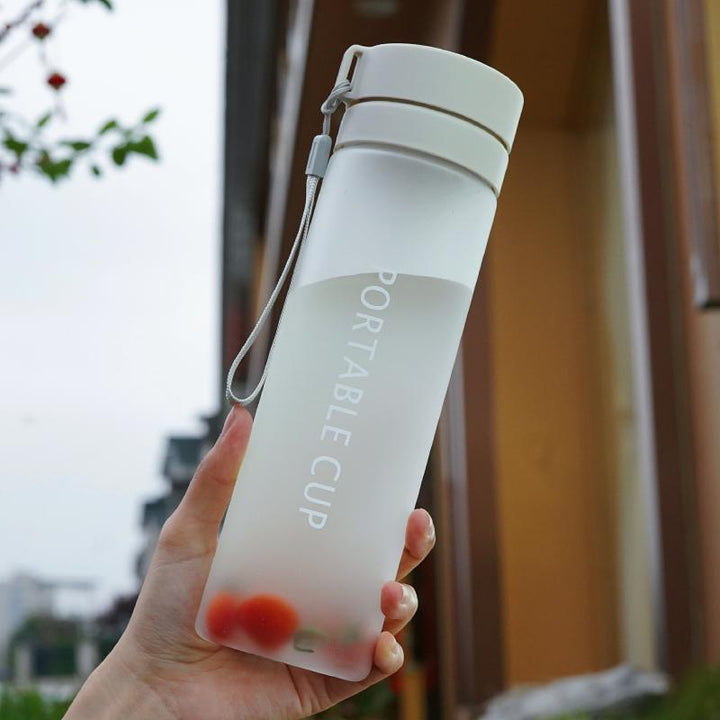 Dame drikkeflaske med innovativt lokk Luvikno
