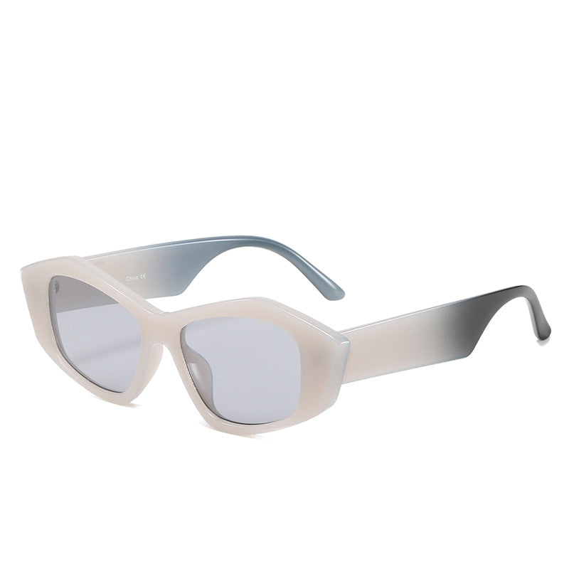 Dame geometrisk solbrille med unik, futuristisk design Luvikno