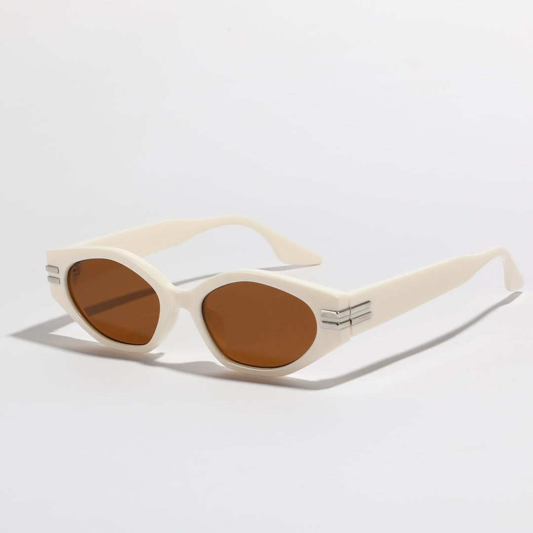 Dame geometrisk solbrille i ikonisk design Luvikno
