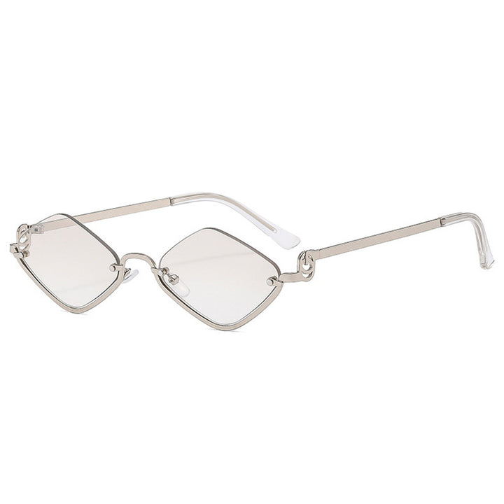 Dame trendy kvadratisk solbrille med filigran metallramme Luvikno