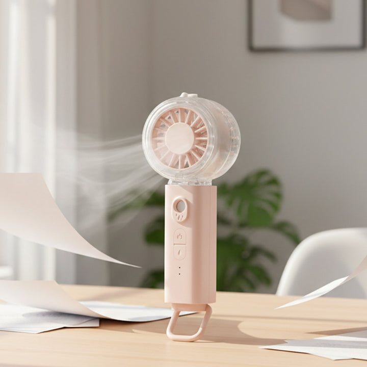 Unisex nan tragbarer Mini-Ventilator med spraytåke funksjon og USB-batteri Luvikno