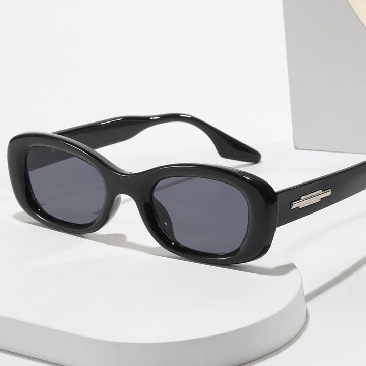 Dame trendy retro-solbriller med bred ramme Luvikno