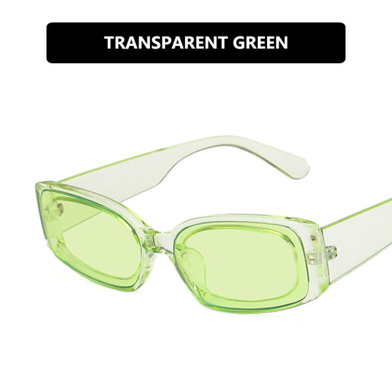 Dame moteriktig gjennomsiktig solbrille med kvadratisk design Luvikno