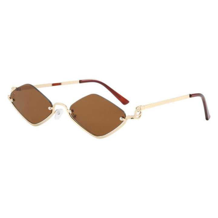 Dame mote kvadratisk solbrille med luksuriøs metallramme Luvikno