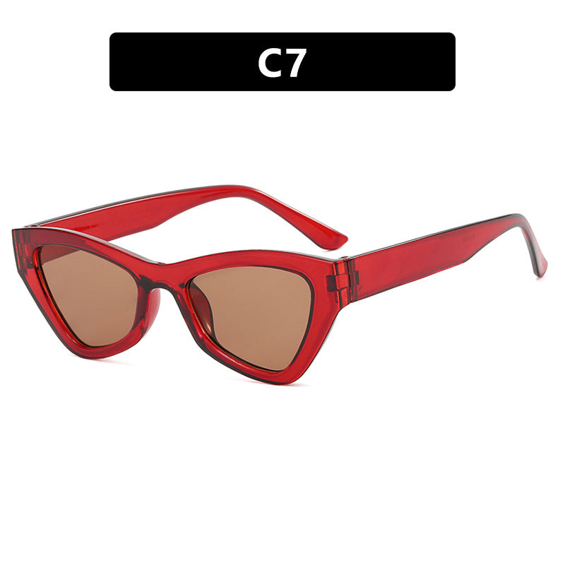 Damen modische Cat-Eye solbrille med transparent ramme Luvikno
