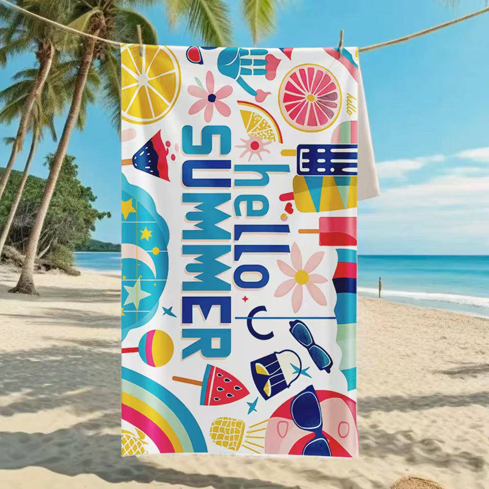 Women's beach towel with creative golf theme Luvikno