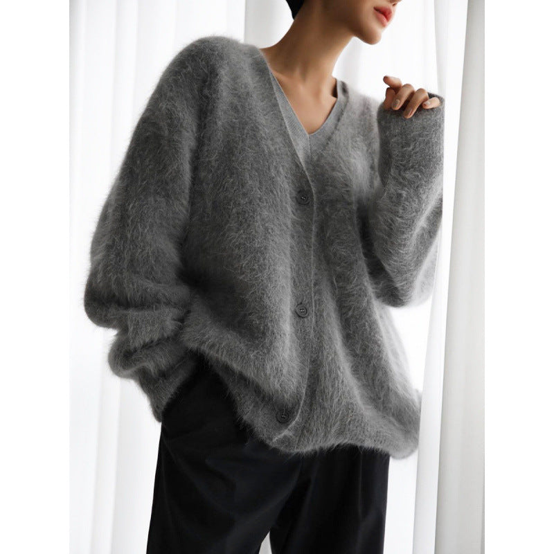 Luvik | Dammyk Soft Mohair-strikk cardigan