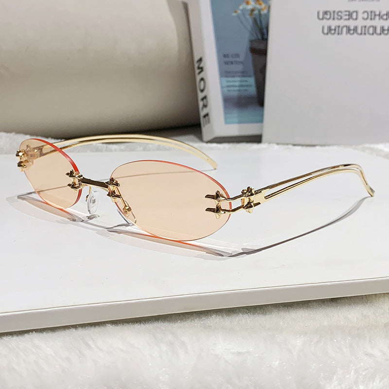 Dame elegant metallbrille med filigran design Luvikno