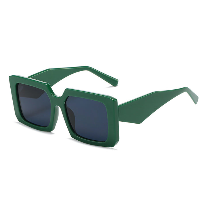 Dame Geometrisk Solbrille med bred ramme Luvikno