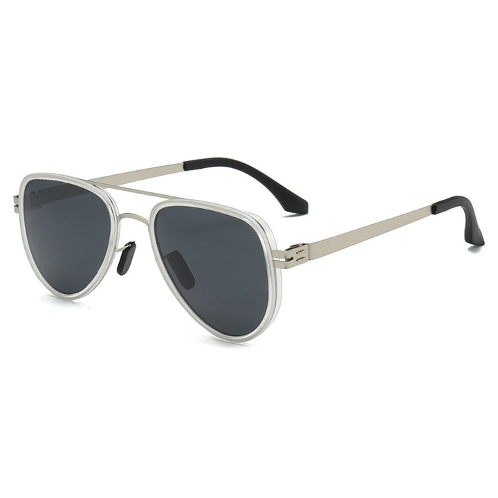 Dame Aviator-solbriller med robust metallramme og polariserte linser Luvikno