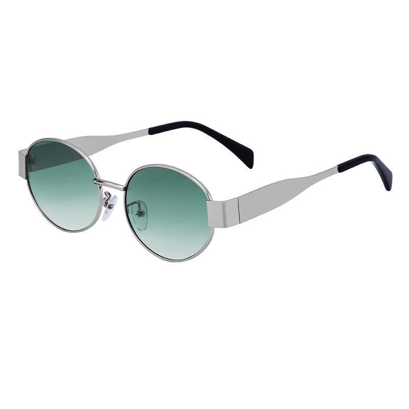 Dame moteriktig solbrille i elegant oval design Luvikno