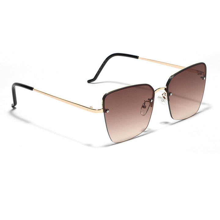Dame moteriktig kvadratisk solbrille med gradientlinser Luvikno