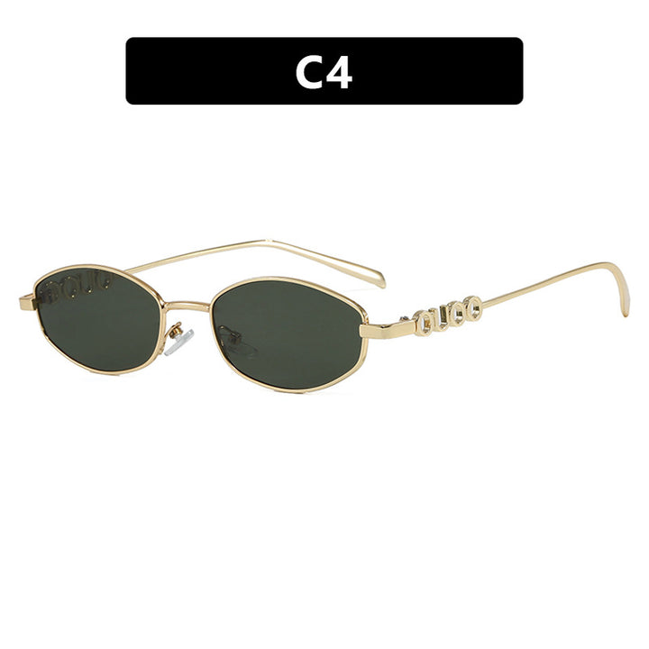 Dame moterik solbrille med elegant rustfritt stålramme og UV-beskyttelse Luvikno