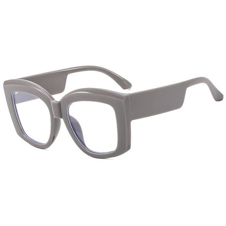 Damen moteriktig brille med bred, firkantet ramme Luvikno