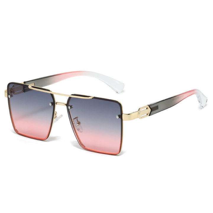 Dame firkantet solbrille med elegant metallramme Luvikno