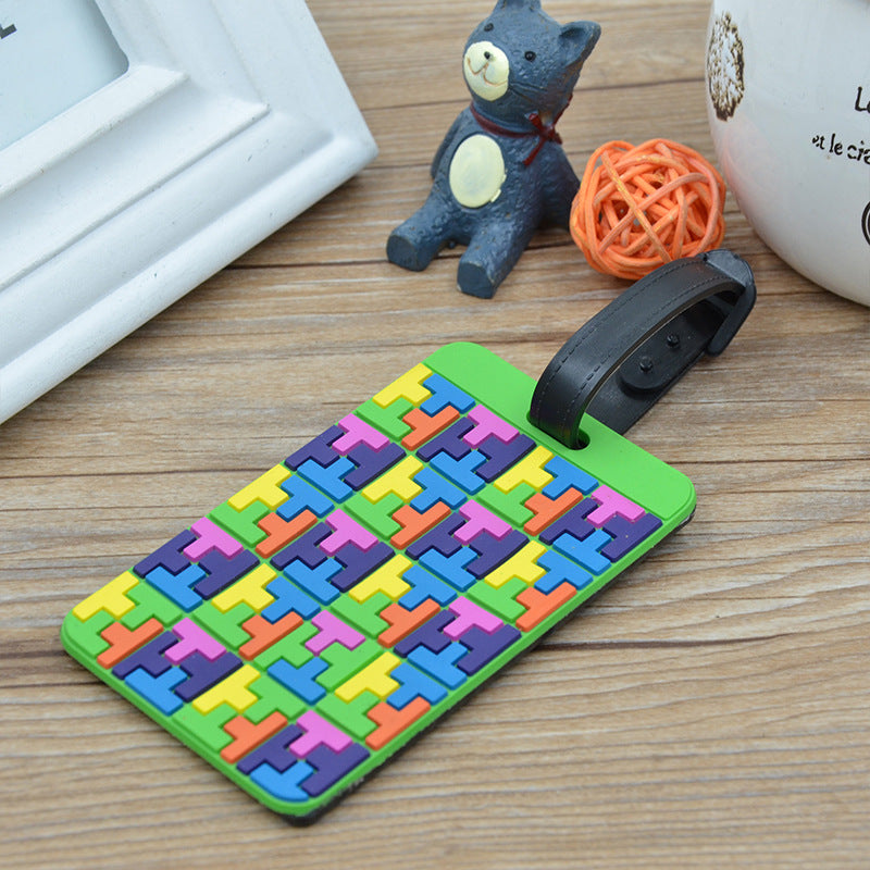 Unisex Bagasjelapp i fargerik mosaikkdesign Luvikno