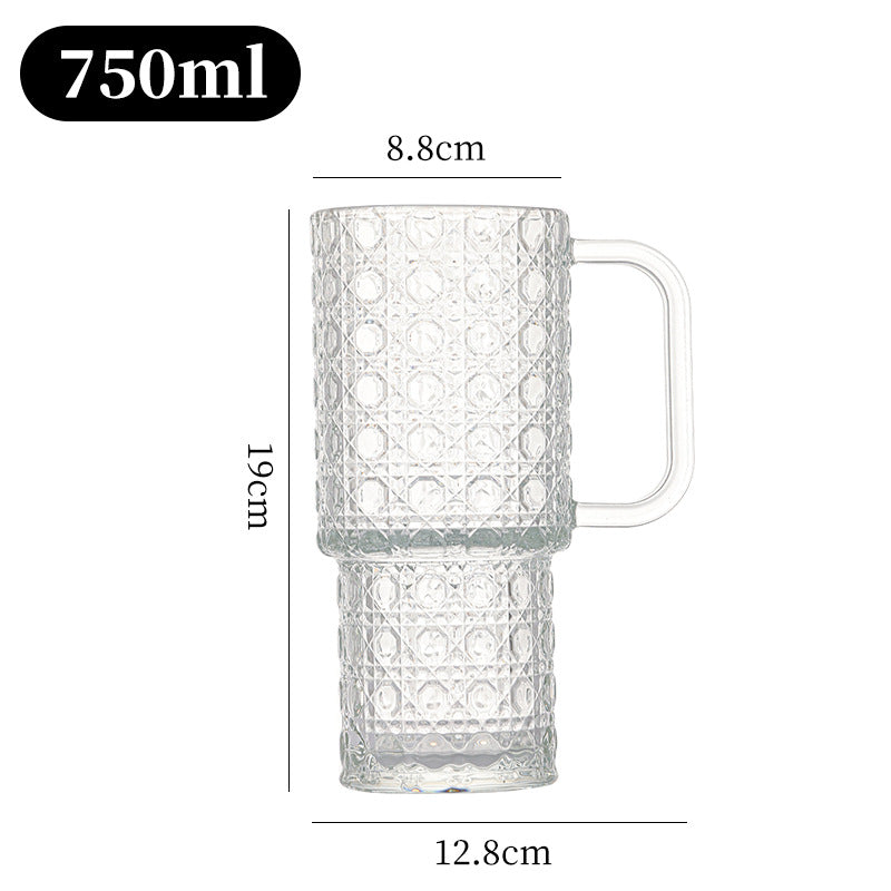 Unisex glass tumbler med teksturert design av Luvikno