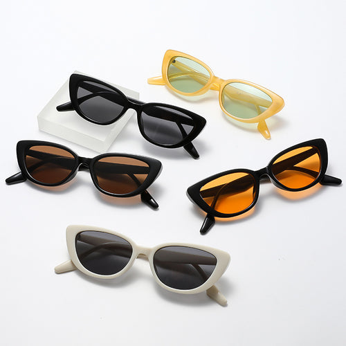 Dame Cat-Eye solbriller med elegant, rammefritt design Luvikno