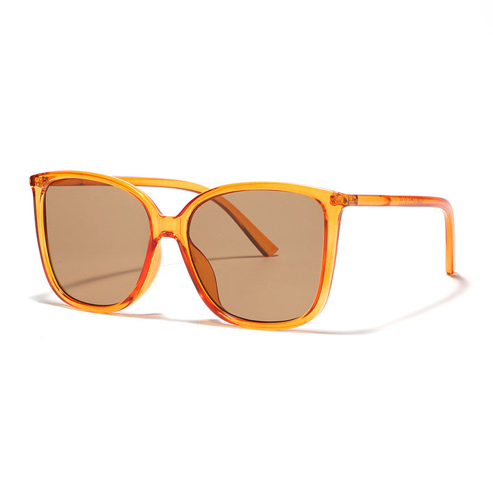 Dame cat-eye solbrille med luksuriøs transparent ramme og UV-beskyttelse Luvikno