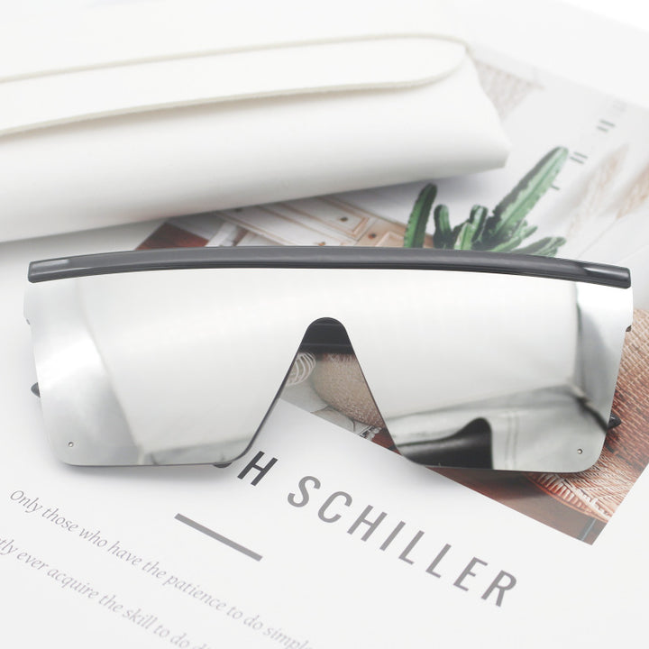 Dame Sporty solbriller i trendy Shield-design Luvikno