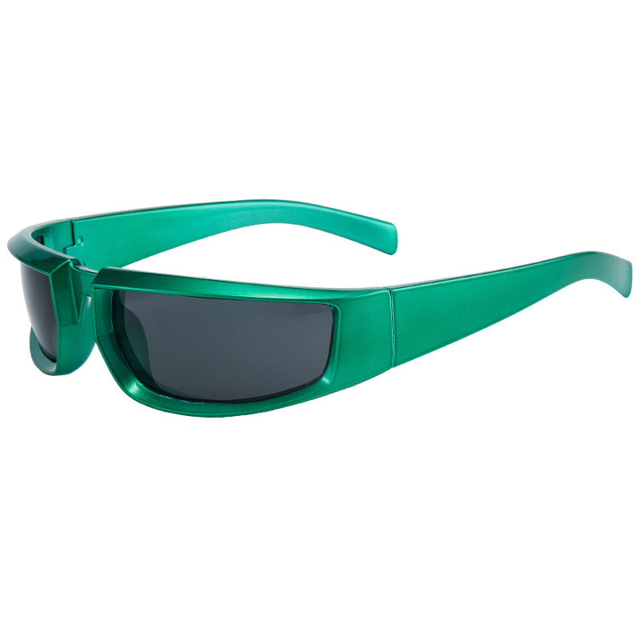 Dame Sporty solbriller med stilige, solide rammer og UV-beskyttelse Luvikno