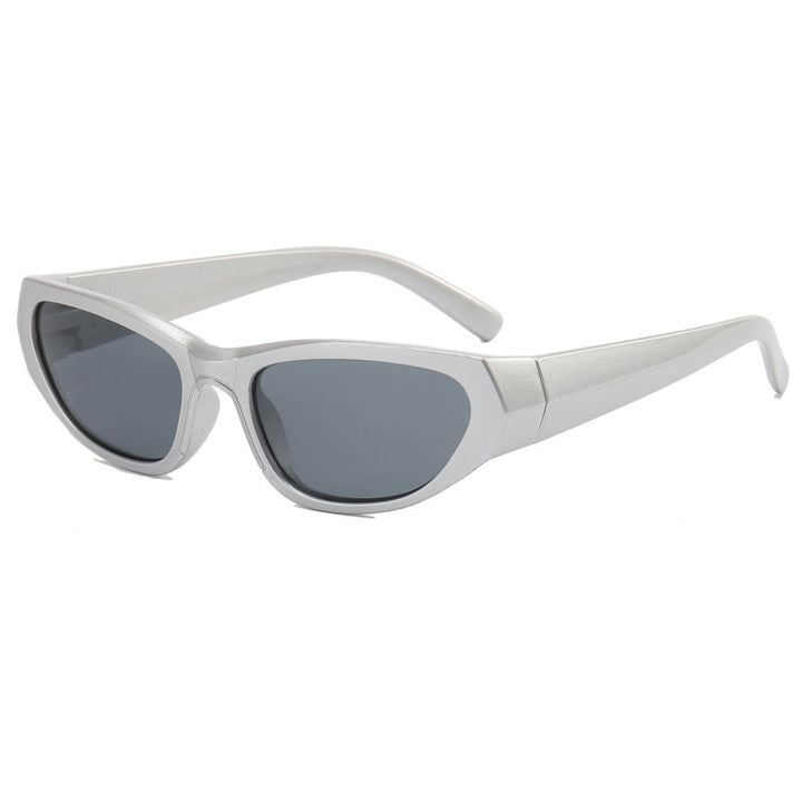 Dame moteriktig solbrille med speilbelagte glass Luvikno