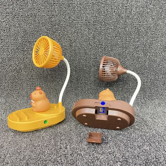 Unisex Bærbar Håndvifte i nostalgisk Kapybara-design Luvikno