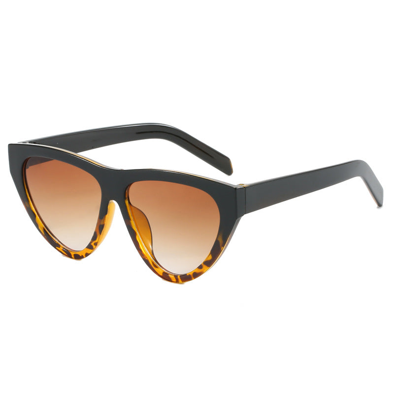 Dame futuristisk Cat-Eye solbrille med høykvalitets plastikkramme Luvikno
