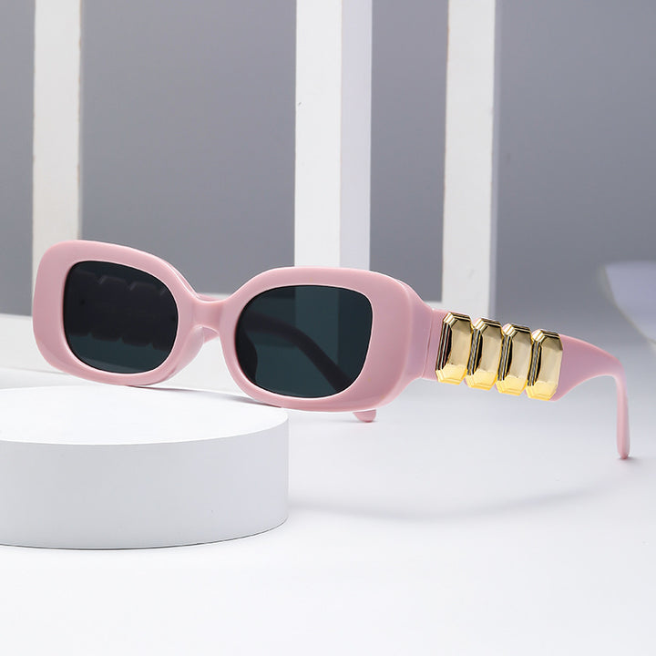 Dame mote solbrille med glamorøs ramme Luvikno