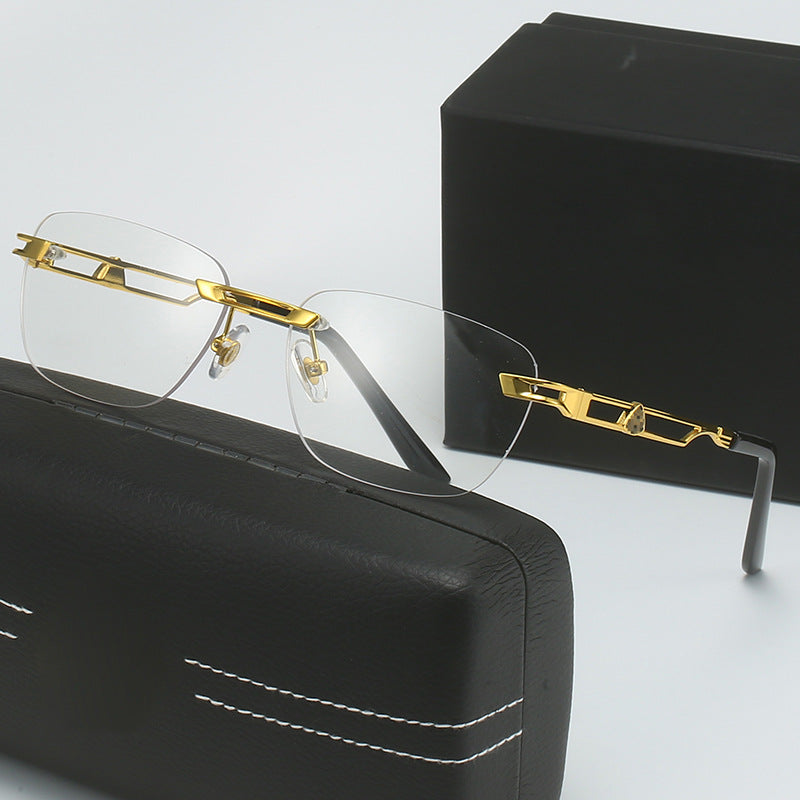 Dame Designer solbrille med elegant metallramme Luvikno