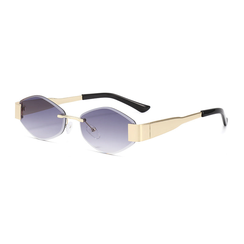 Dame motemessig solbrille med elegant åttekantet ramme og UV-beskyttelse Luvikno