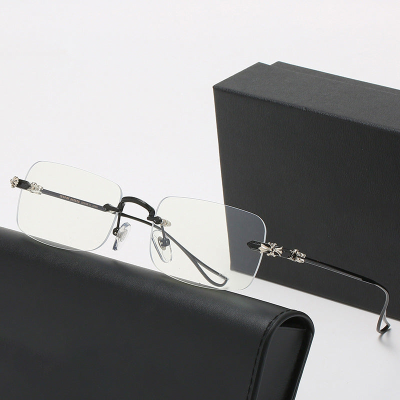 Damer moteriktig lesebrille med elegant kvadratisk ramme og dekorerte stenger Luvikno