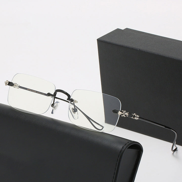 Damer moteriktig lesebrille med elegant kvadratisk ramme og dekorerte stenger Luvikno