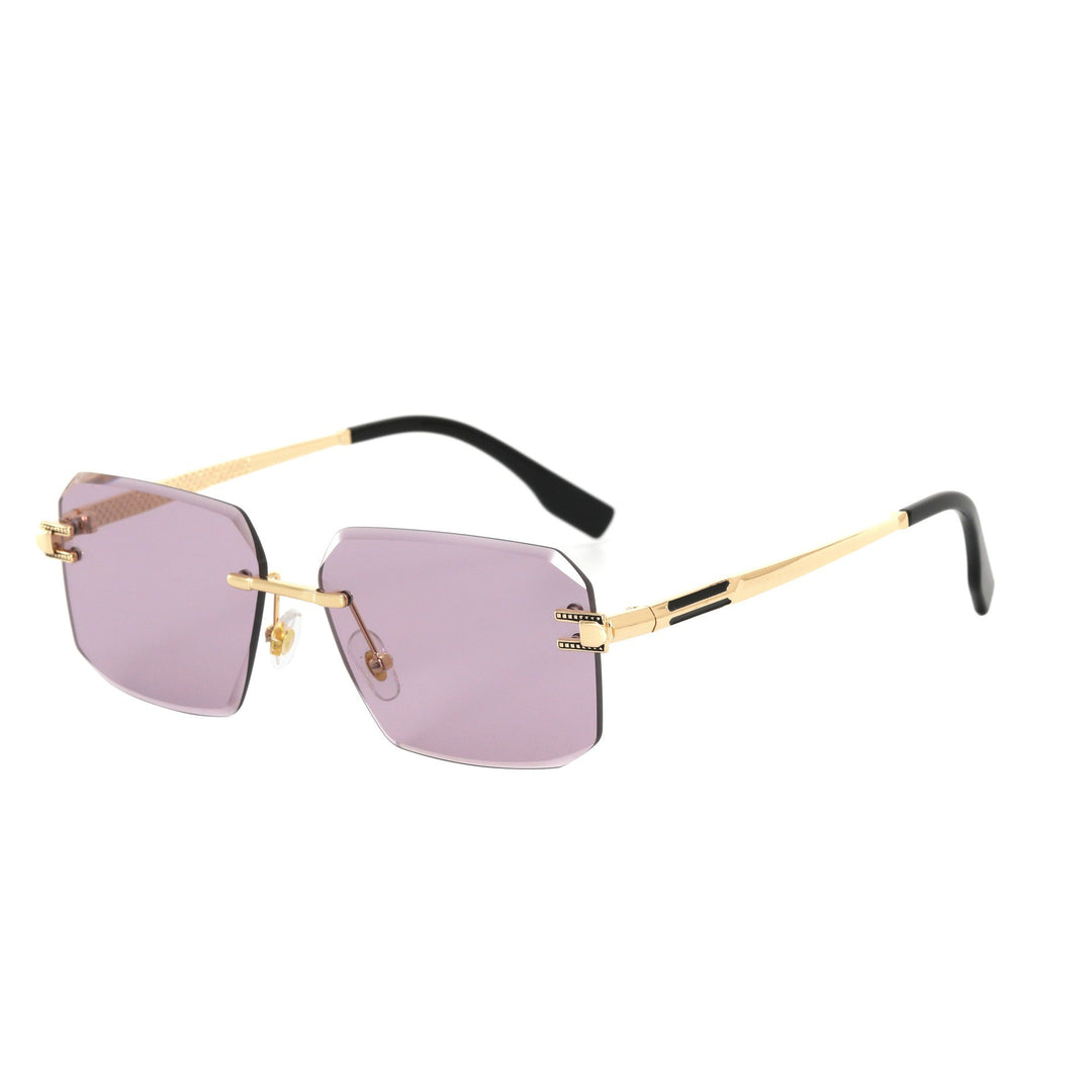 Dame Geometrisk Designer-solbrille med luksuriøs metallramme og høykvalitets UV-beskyttelseslinser Luvikno