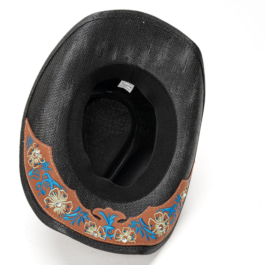Strå Kort Bred Cowboyhatt – Vestlig Stil | Luvikno