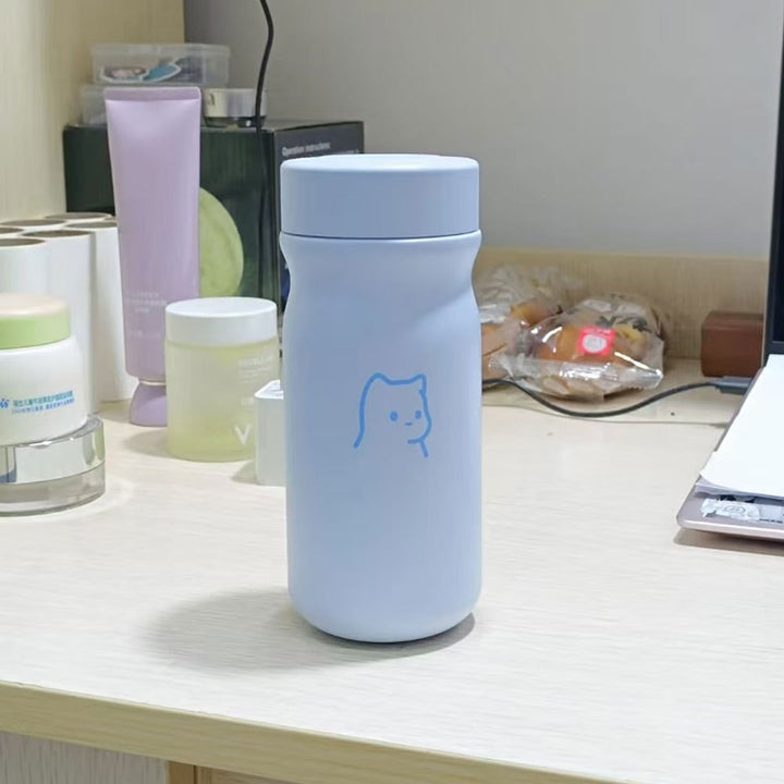 Damen Isoliertrinkflasche mit sicherem Klappdeckel und stylischem Tiermotiv Luvikno