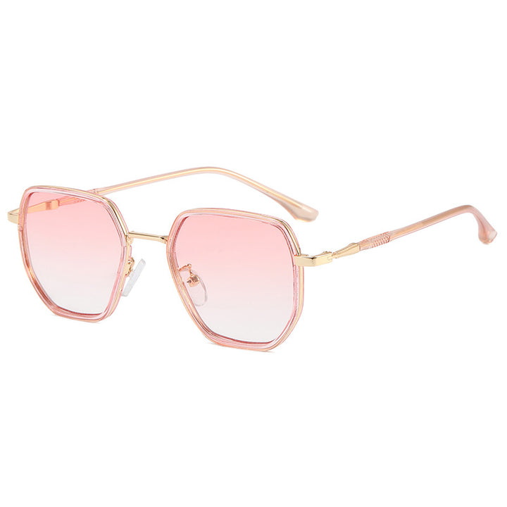 Dame geometrisk solbrille med elegant glassdesign Luvikno