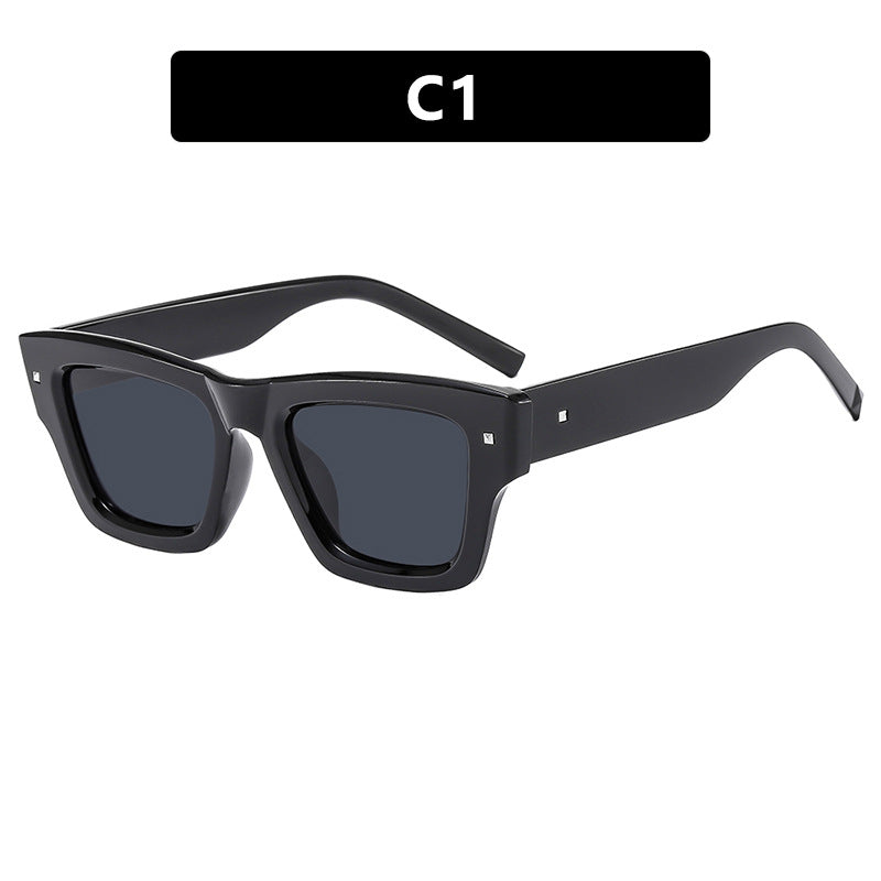 Dame trendy solbrille med firkantet ramme og UV-beskyttelse Luvikno