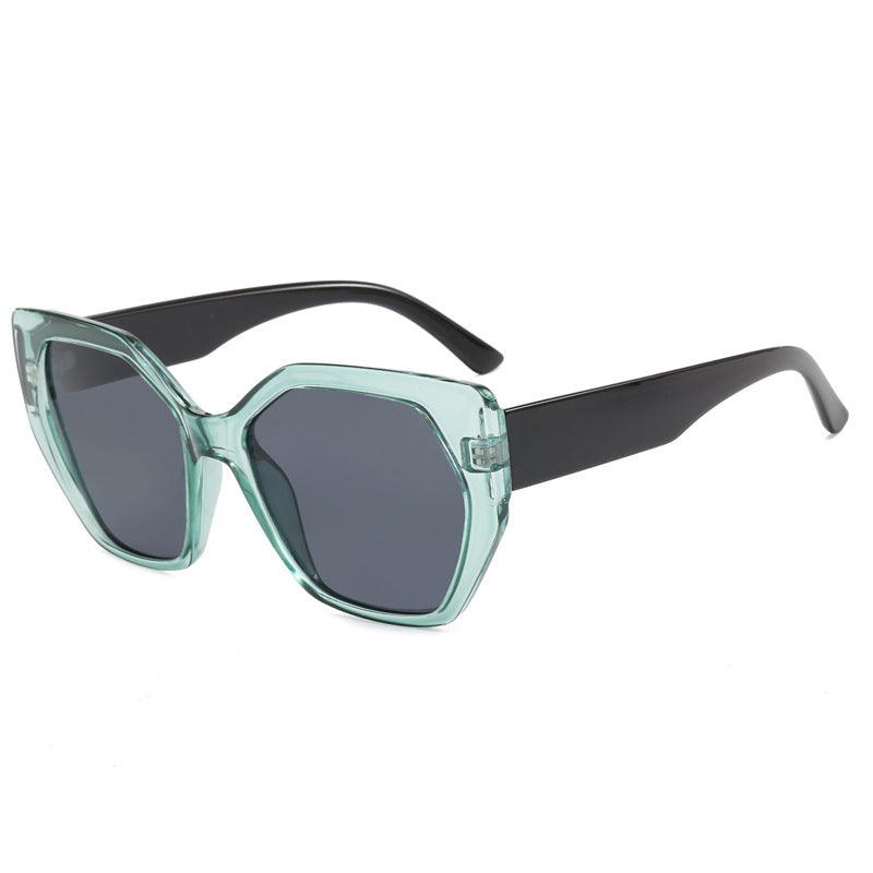 Dame oversized geometrisk solbrille Luvikno