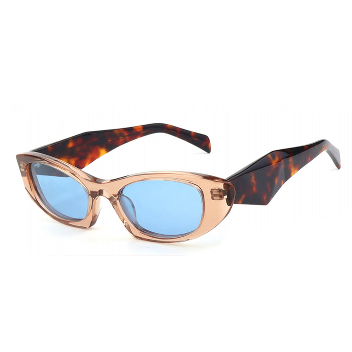 Dame Cat-Eye solbriller i moderne retro-design med stilfull plastinnfatning Luvikno