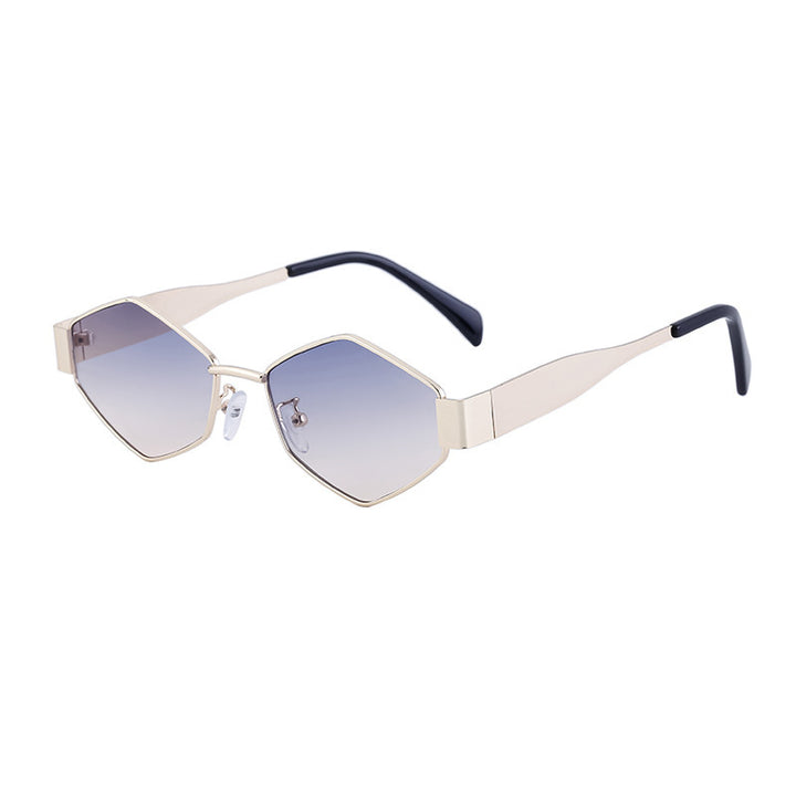 Dame geometrisk solbrille med moderne ramme Luvikno