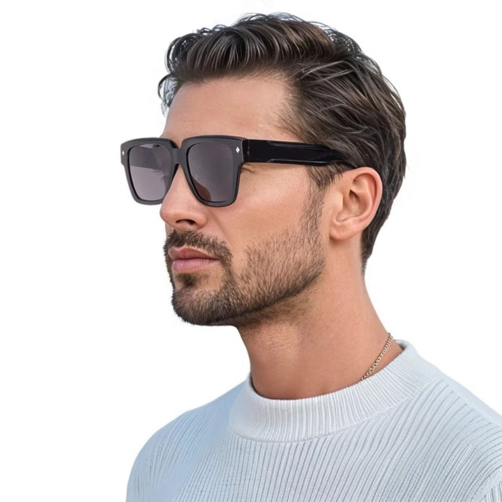 Damen Oversized Designer-solbrille med stilfull ramme og beskyttende UV-filter Luvikno