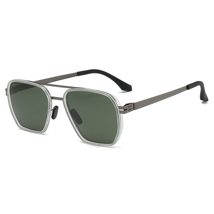 Damer moderne oversized firkantet solbrille Luvikno