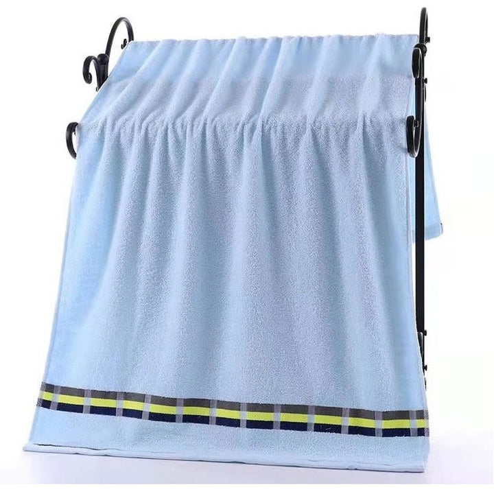 Dame Frotte Håndkle med elegant stripebård Luvikno
