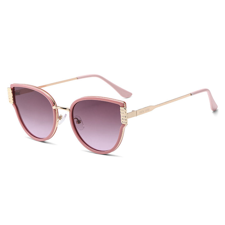 Damer Cat-Eye solbriller med elegante fremhevede linser Luvikno
