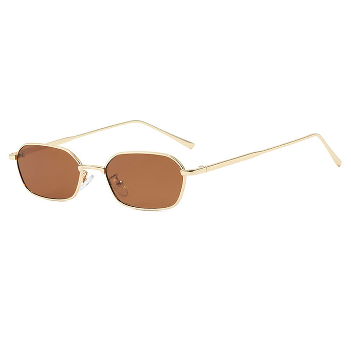 Dame geometrisk solbrille i minimalistisk design Luvikno
