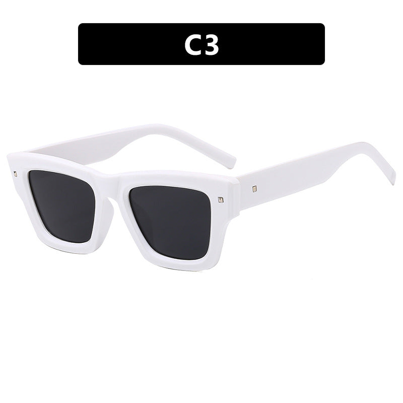 Dame trendy solbrille med firkantet ramme og UV-beskyttelse Luvikno